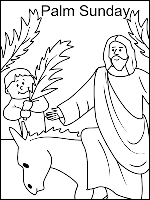 palm sunday coloring pages religious for kids - photo #4