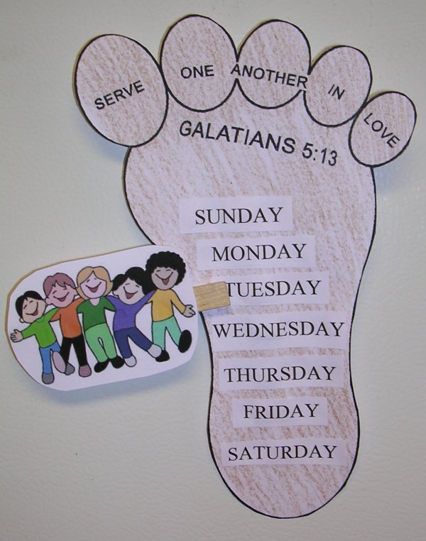 Children's Sunday School - Preschool Crafts - Serve God Everyday