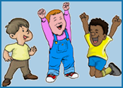 joyful and happy kids