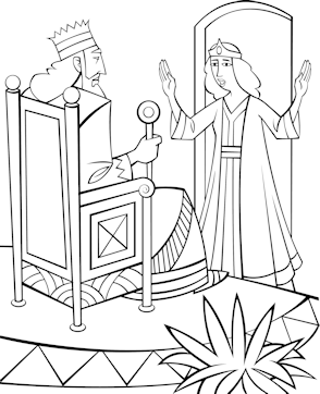 Free Bible Coloring Pages - Queen Esther