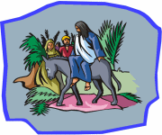 Jesus on a donkey
