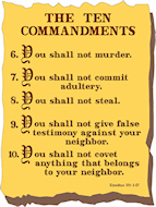 Ten commandments 6-10